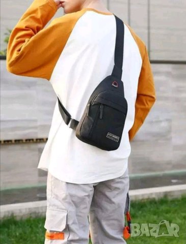 Мъжка чанта за рамо черна , снимка 5 - Чанти - 41784559