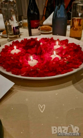 Изкуствени розови листенца листа от рози червени сватба свети Валентин, снимка 7 - Декорация за дома - 52570859