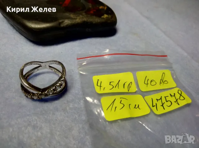 ФЕШЪН АРТ СКЪПОЦЕНЕН СРЕБЪРЕН ПРЪСТЕН РОДИЛАНО СРЕБРО 925 с ФАСЕТИРАНИ БЛЕСТЯЩИ ЦИРКОНИ 47578, снимка 5 - Пръстени - 50354698
