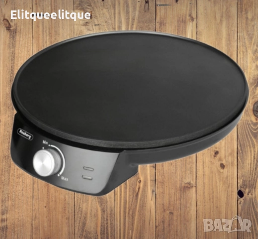 Уред за палачинки Rosberg, 1200W\30см., Терморегулатор, Черен, снимка 4 - Други - 52222354