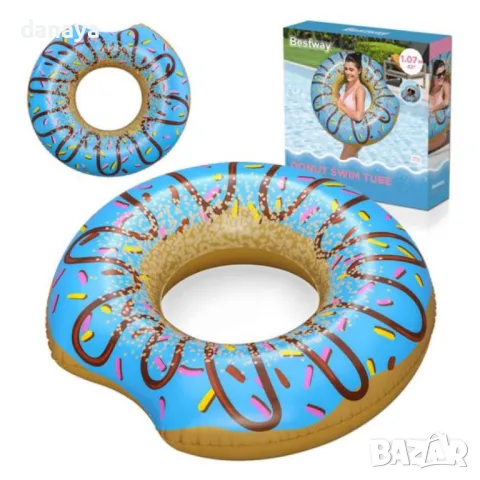 5819 Голям надуваем пояс поничка Bestway донът 107см, снимка 3 - Водни спортове - 49475082