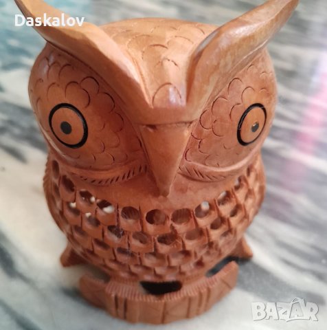 Продавам дървено декоративно бухалче, снимка 5 - Декорация за дома - 41182950