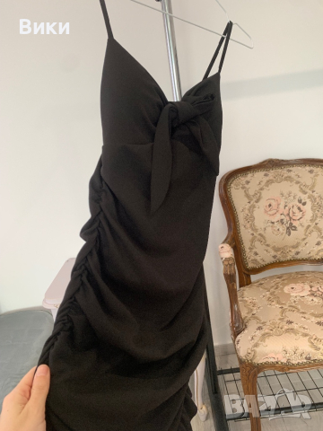 Черна рокля в размер XS, снимка 14 - Рокли - 44518637
