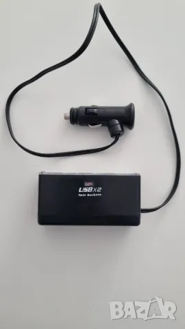 Зарядно устройство вход:12/24VDC/разклонител 2xUSB + Twin sockets
, снимка 2 - Друга електроника - 48298927