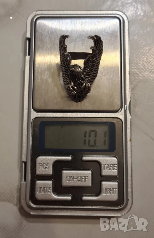 Сребърен пръстен Орел Проба 925, снимка 7 - Пръстени - 52540497