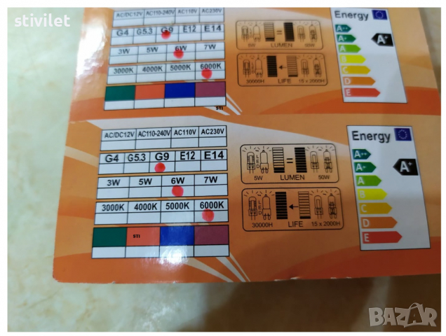 LED G9 КРУШКА 6 вата. 220 волта. СТУДЕНО БЯЛО.- НОВО.,., снимка 9 - Лед осветление - 36282335