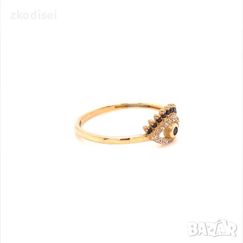 Златен дамски пръстен 1,21гр. размер:57 14кр. проба:585 модел:20057-2, снимка 3 - Пръстени - 42528675