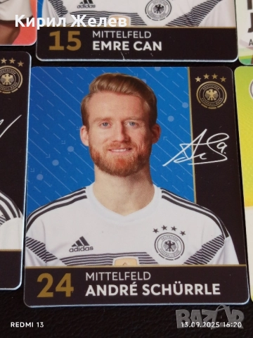 Колекционерски картички на футболисти ЕМРЕ ДЖАН, МАРСЕЛ ИАНСЕН, АНТОНИО РУДИГЕР 51005, снимка 6 - Колекции - 51702049