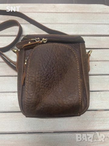 Мъжка чанта от естествена кожа , снимка 4 - Чанти - 53649266