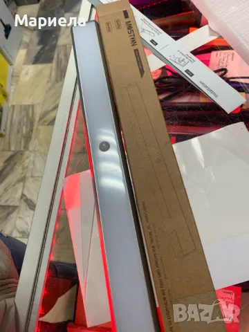 Безжична магнитна LED лампа с датчик 45см. / 2500mAh / Лампа Под Шкаф / Лампа за Гардероб, снимка 6 - Лед осветление - 49315349