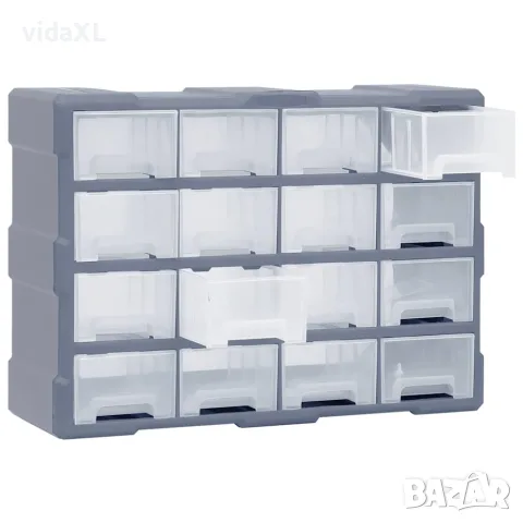 vidaXL Шкаф органайзер с 16 средни чекмеджета, 52x16x37 см, снимка 3 - Кутии за съхранение - 56146130