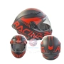 Детска Каска със слюда Racing, Черен/червен- Мат, снимка 1