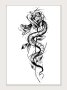 👑 💗Уникална Временна Стикерна Татуировка Екзотика / Еротика Роза и Змия КОД : 0193💗 👑 , снимка 4