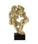 Декоративни лица, целувка, златни цветя, 19x9x30см, снимка 1 - Декорация за дома - 44162545