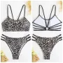 Секси дамски бански костюм от две части с леопардов принт, 5цвята , снимка 3