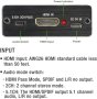 HDMI към HDMI аудио екстрактор с оптичен TOSLINK SPDIF стерео аудио конвертор,Ultra HD 4KX2K 3D, снимка 5