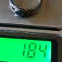 Сребърен пръстен със сапфир и позлата., снимка 5