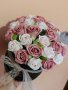 Букет със двайсет и седем сапунени рози в черна луксозна кутия , снимка 6