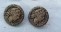 2бр метални копчета монета, снимка 1 - Антикварни и старинни предмети - 11504847