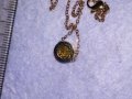 ИЗЯЩНО ПОЗЛАТЕНО КОЛИЕ със СКЪПОЦЕНЕН МЕДАЛЬОН ИСКРЯЩ ФАСЕТИРАН ХРИЗОЛИТ 38641, снимка 11