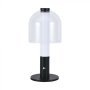 Настолна LED Лампа 2W Димиране Черна + Прозрачно Стъкло Презареждане 3в1
