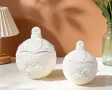 3d Коледна Топка играчка кутия 2 части с конче карусел силиконов молд форма гипс свещ смола декор, снимка 4