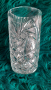ваза кристална от 1991 година с гравиран надпис от соца, снимка 1