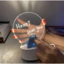 3D LED нощна лампа - табло за съобщения, снимка 2