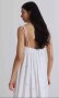 Нова дълга елегантна бяла рокля теменужки 100% памук , снимка 18