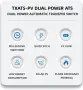 Taxnele ATX-4P 4P ATS за PV инвертор – автоматичен превключвател 63A, снимка 7