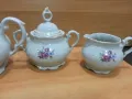 Стар български порцелан барок чайник захарница латиера , снимка 2