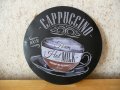 Метална Табела Капучино кафе топло мляко еспресо пяна захар , снимка 1 - Рекламни табели - 39092278