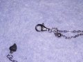 НЕЖНА СКЪПОЦЕННА СРЕБЪРНА ГРИВНА РОДИРАНО СРЕБРО S925 с ФИГУРАЛНИ АРТ ВИСУЛКИ 34388, снимка 11