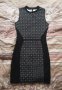 Нова - 30% къса рокля H&M черно бяла XS S, снимка 1 - Рокли - 25517858