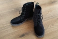 Уникални кадифени кубинки боти, черни, готик, размер 37, като нови, снимка 1