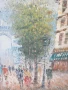 77х67см/голяма картина масло върху платно/градски пейзаж-Париж/дървена рамка, снимка 5