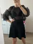 ZARA черна рокля с буфон, снимка 3