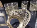 руски стакани подстакани филигран чаши за чай, снимка 11