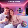 LED лента, 20M гъвкава RGB LED лента за декорация на стая, Bluetooth приложение за управление, снимка 4