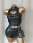 К-т S Черно бюстие и къси панталони от еко кожа , снимка 9