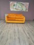 Оранжев диван от плат двойка с функция сън, снимка 1 - Дивани и мека мебел - 42541007