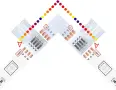 Ъглов конектор за LED лента, (опаковка от 12 шт.) 4-пинов 10 мм RGB 5050 конектор за LED лента, Ъгл, снимка 4