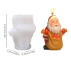 3D 3 модела Дядо Коледа Силиконов молд форма свещи гипс сапун смола фондан , снимка 6