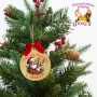 Дървена персонализирана висулка за елха Коледа, снимка 1