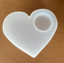 Силиконов молд свещник сърце , снимка 6