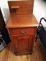 Нощно шкафче - орехов масив, българско производство 1939г., снимка 4