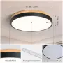 Нова лампа Кръгъл LED Плафон 30 см 24W 4000K Черен Дървен Таванен Осветител стая хол, снимка 5