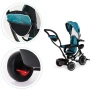 Детска триколка с въртяща се седалка и сенник, синьо и зелено, ECOTOYS, снимка 7