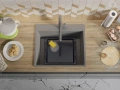 Кухненска Мивка от гранит  Осло XL 500 x 580 mm - Сив, снимка 4