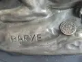 Антоан-Луи Бари Пантерата от Тунис класическа бронзова пластика, снимка 10